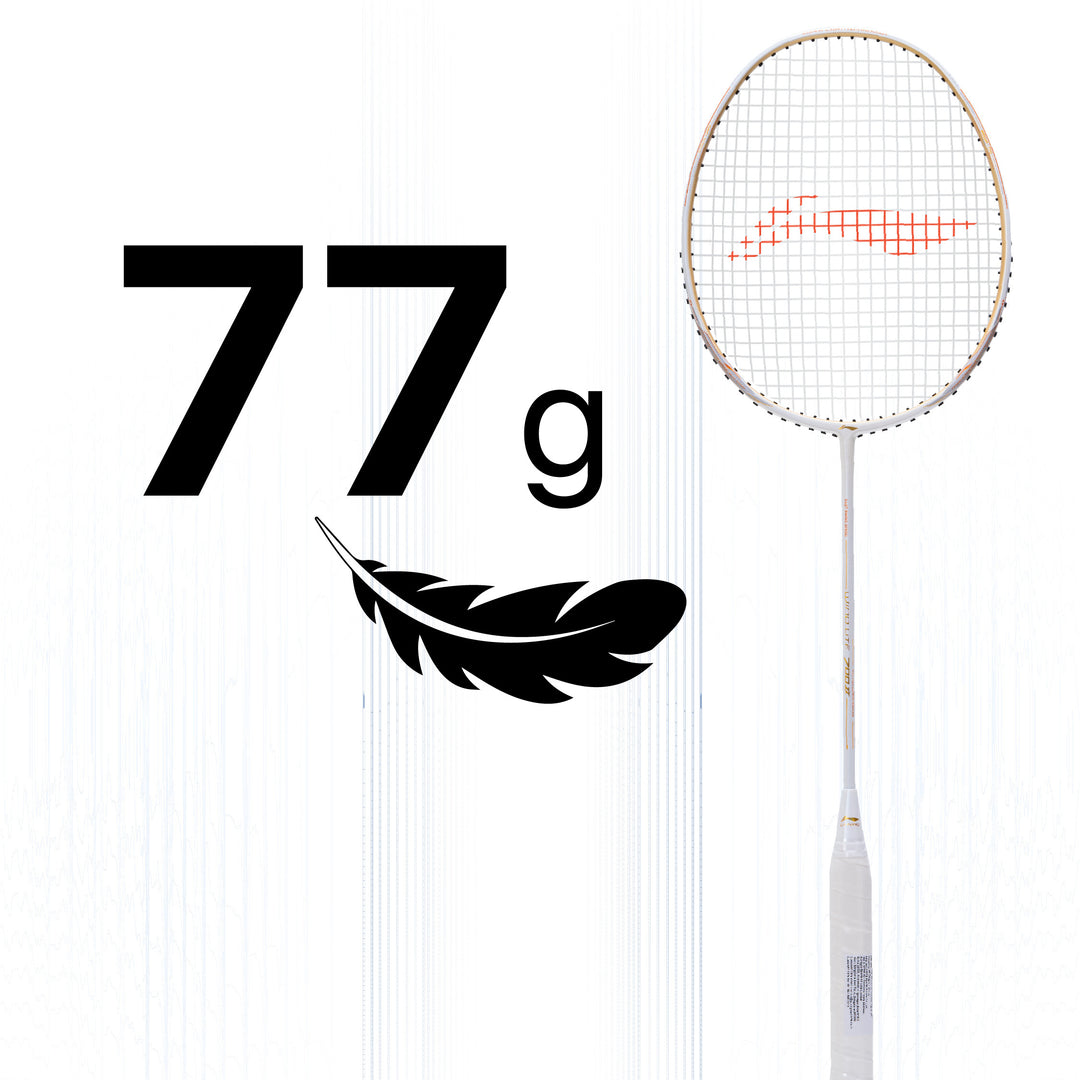 Li-Ning Wind Lite 700 II Strung Badminton Racquet (White / Gold)