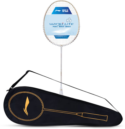 Li-Ning Wind Lite 700 II Strung Badminton Racquet (White / Gold)