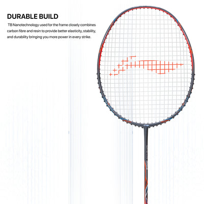 Li-Ning Wind Lite 800 II Strung Badminton Racquet (Grey / Red)