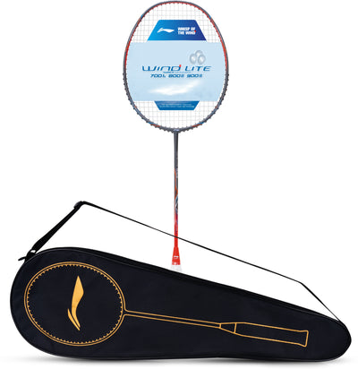 Li-Ning Wind Lite 800 II Strung Badminton Racquet (Grey / Red)