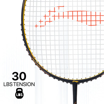 Li-Ning Wind Lite 900 II Strung Badminton Racquet (Black / Gold)