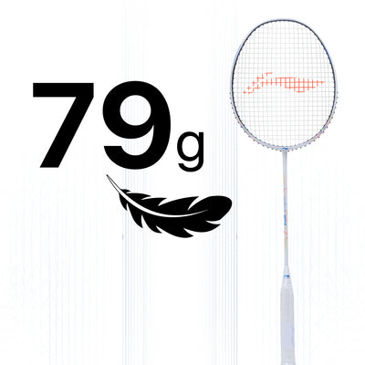 Li-Ning Wind Lite 900 II Strung Badminton Racquet (White / Black)