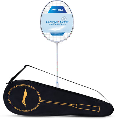 Li-Ning Wind Lite 900 II Strung Badminton Racquet (White / Black)