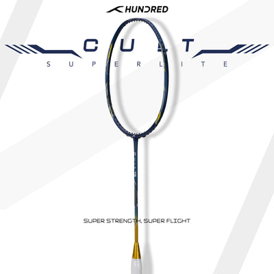 Hundred Cult 79 High Strength Attacks Unstrung Badminton Racquet (Blue / Gold)