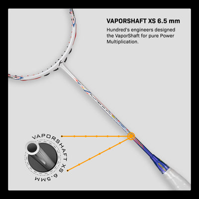 Hundred FLUTTER FF ATTK Strung Badminton Racquet (White / Purple)