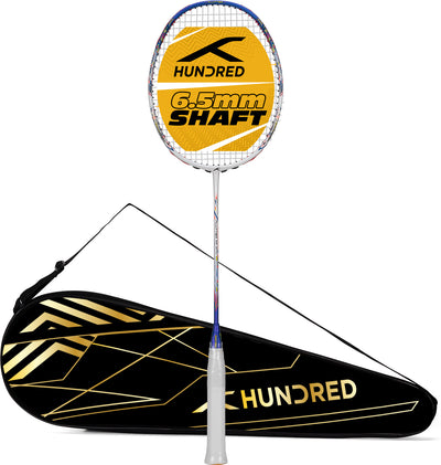 Hundred FLUTTER FF ATTK Unstrung Badminton Racquet (White / Purple)