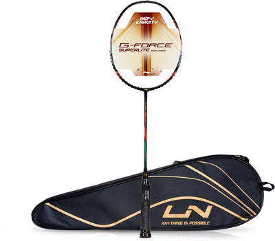 Li-Ning G-Force 5900 Superlite / 79 grams / G6 Unstrung Badminton Racquet (Black / Blue / Orange)