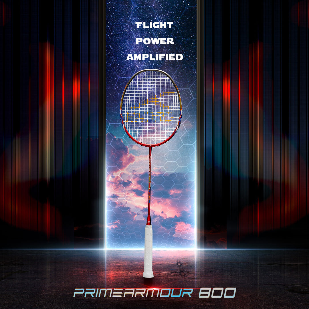 Hundred Primearmour 800 Strung Badminton Racquet (Red)