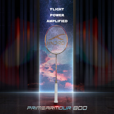 Hundred Primearmour 800 Nano Frame System Strung Badminton Racquet (Grey / Purple)