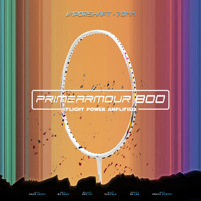 Hundred Primearmour 800 Nano Frame System Strung Badminton Racquet (White)