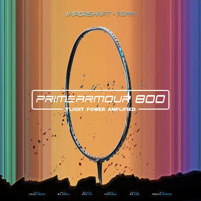 Hundred Primearmour 800 Nano Frame System Strung Badminton Racquet (Black)