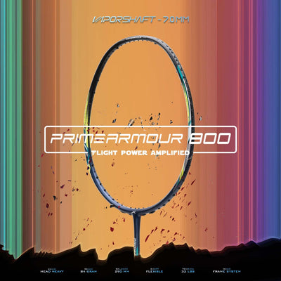 Hundred Primearmour 800 Nano Frame System Unstrung Badminton Racquet (Blue / Black)