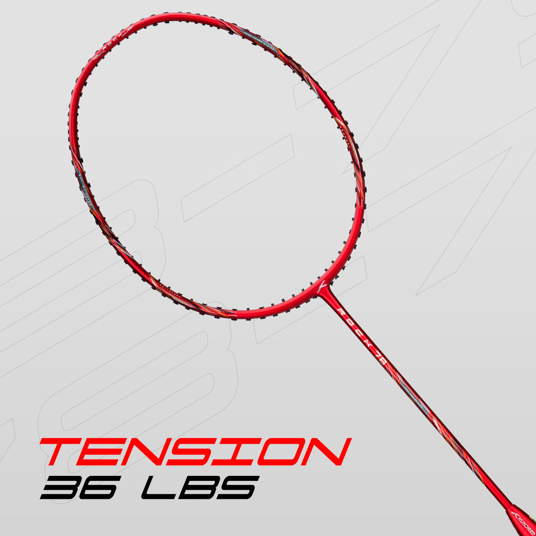 Hundred ROCK 78 Strung Badminton Racquet (Red)