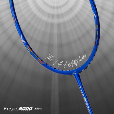 Hundred VIPER 9000 High Speed Striker Unstrung Badminton Racquet (Silver / Blue)