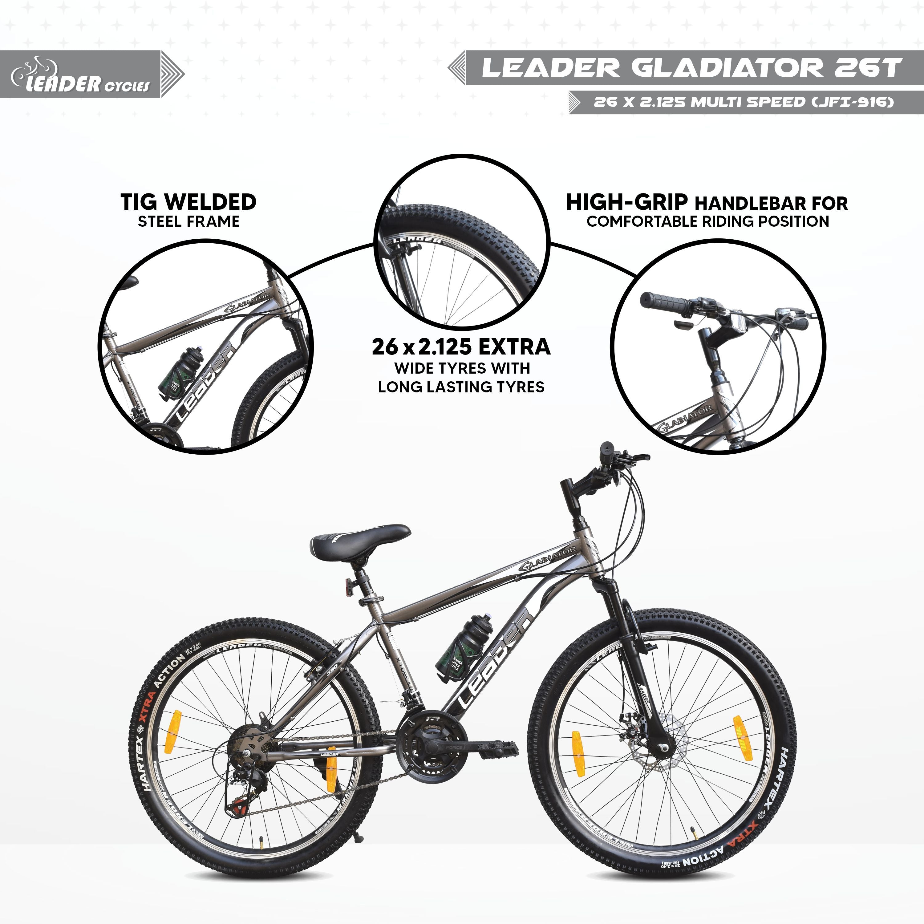 Gladiator 26TT Multi Speed 21 Speed Cycle with Front Suspension