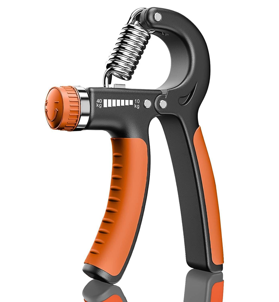 Adjustable Hand Gripper | 10 Kg To 40 Kg | Orange - Kriya Fit