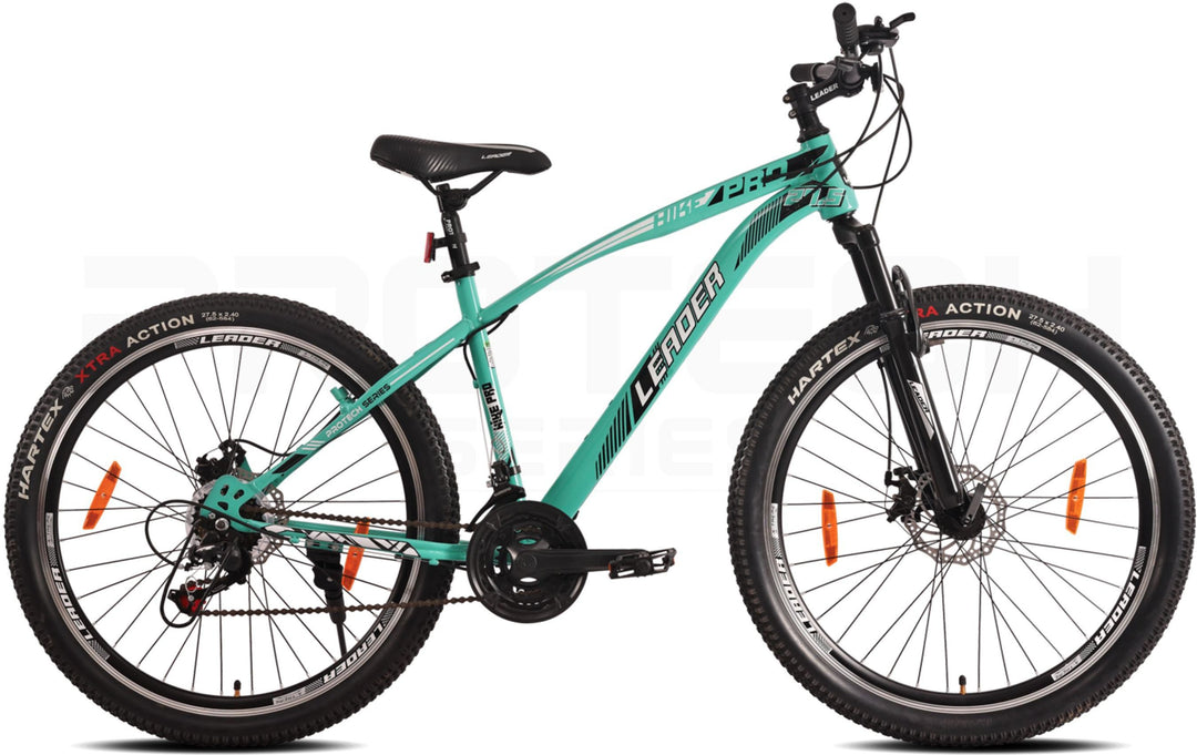 Hike Pro 27.5T 21-Speed MTB Cycle with Dual Disc Brake and Front Suspension - 27.5 T Hybrid Cycle City Bike 21 Gear - Green