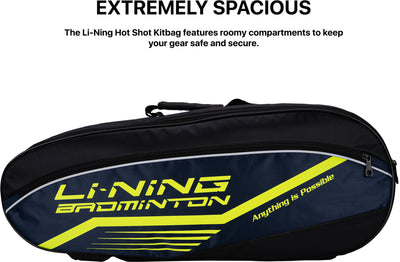 Li-Ning Hot Shot Badminton Kit Bag Kit Bag (Black / Pink) (Size - L/50 L)