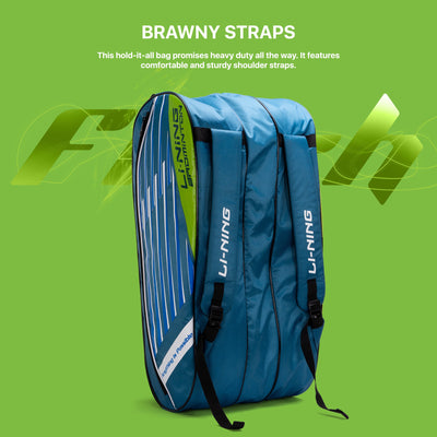 LI-NING Flash Badminton Kit Bag Kit Bag (Blue / Yellow) (Size - L/30 L)