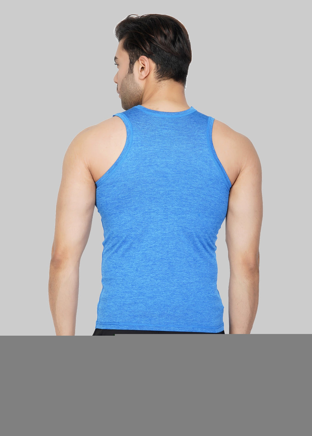Self Design Active Men Round Neck T-Shirt (Blue)(Casual)