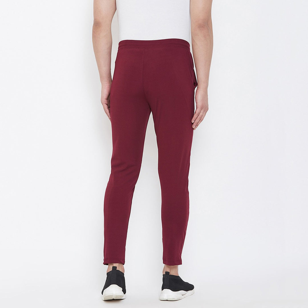 Men Solid Maroon Hiking Track Pants (Pack of 1)