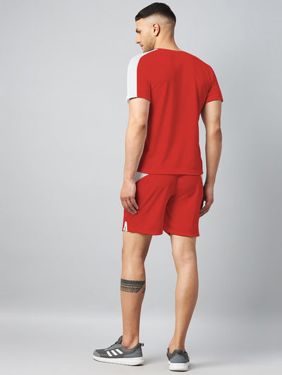 Solid Men Co-ords Track Suit (Red)