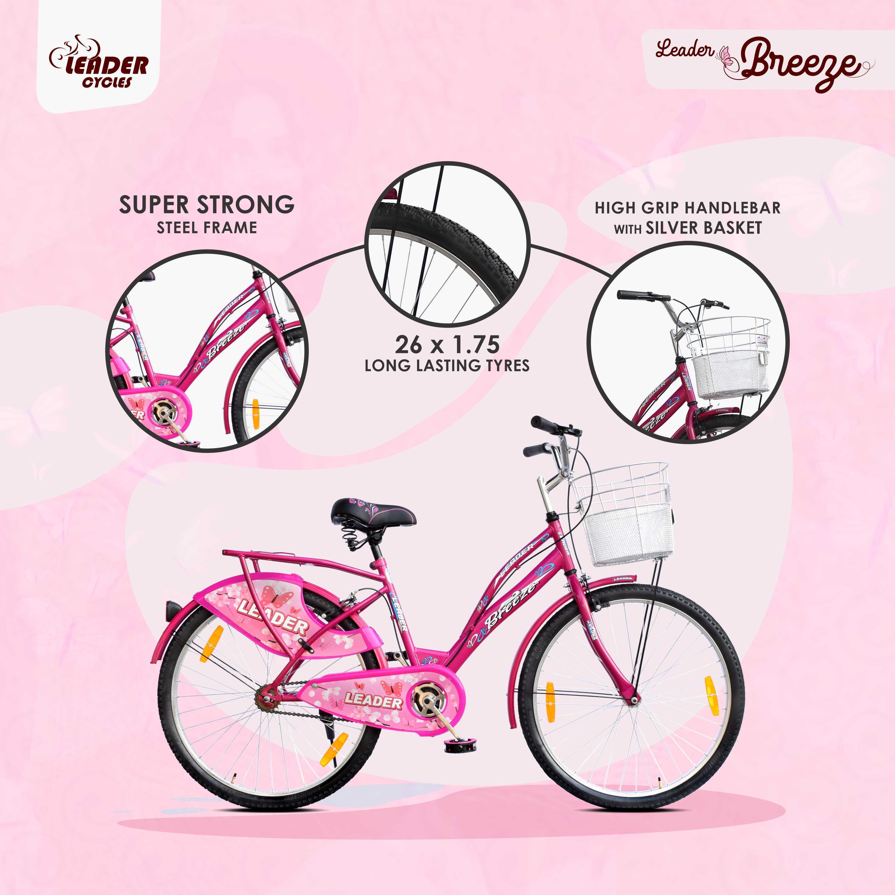 Ladies cycle pink discount colour