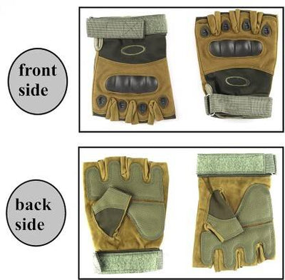 ALYV Tactical Gloves Military Hiking Mountain Motorcycle Biking Camping Gloves Fingerless Half Finger Men Women Work Outdoor Gloves (Special for Gym) (Free Size |Green)