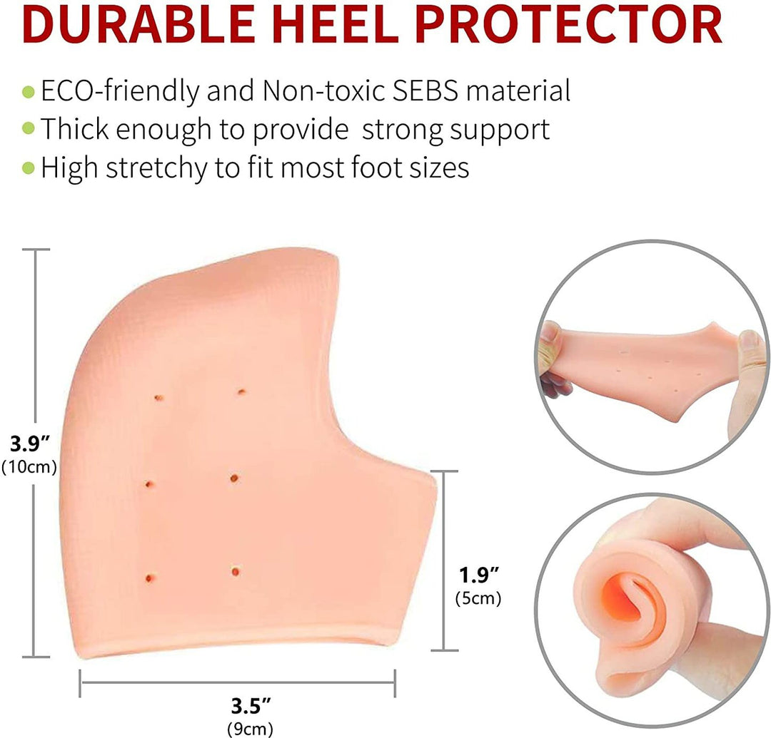 Soft Comfortable Heel silicone Gel Set 2 Pieces Shoe Heel Protector Pain Relieve
