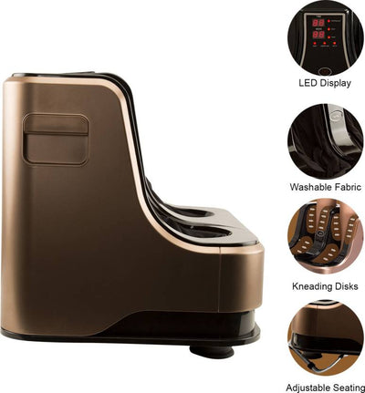 Eco Leg and Foot Massager (Without Heat and Vibration) 80W, 4 Motors, Brown