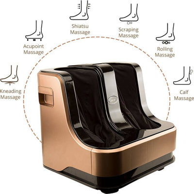 Eco Leg and Foot Massager (Without Heat and Vibration) 80W, 4 Motors, Brown