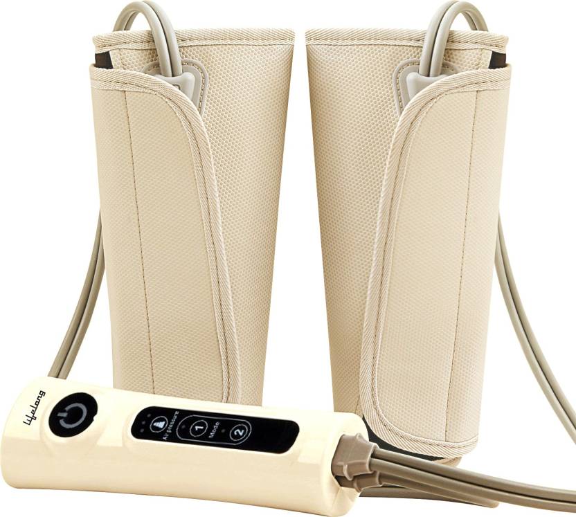 Air Pressure Massager for blood circulation and pain relief of Arms | Leg | Calf and Foot (Brown)