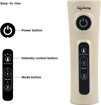 Air Pressure Massager for blood circulation and pain relief of Arms | Leg | Calf and Foot (Brown)