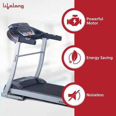 FitPro (2.5 HP Peak) Manual Incline Motorized Treadmill for Home with 12 preset Workouts, Max Speed 10km/hr. (Free Installation Assistance)