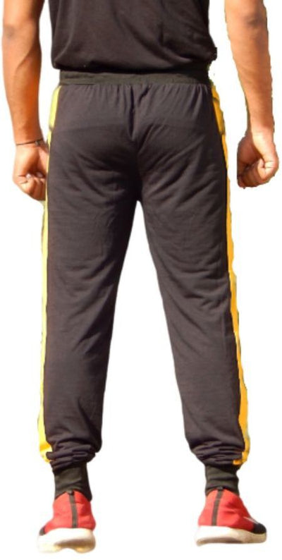 Men Colorblock Black/Yellow Joggers (Pack of 1)