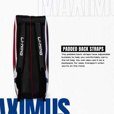 Li-Ning Maximus Lite Kit Bag (Red / Blue) (Size - M/50 L)