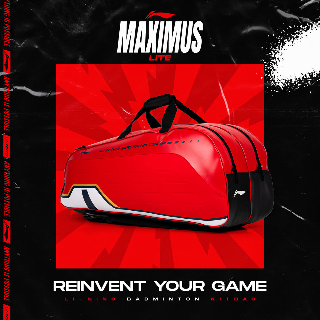 Li-Ning Maximus Lite Kit Bag (Red) (Size - M/50 L)