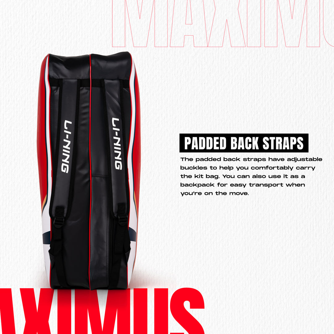 Li-Ning Maximus Lite Kit Bag (Red) (Size - M/50 L)