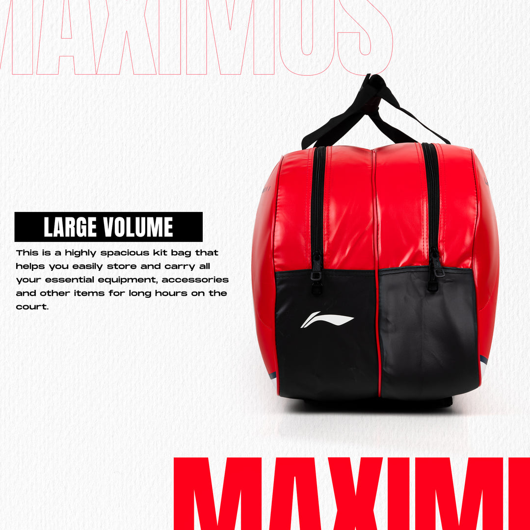 Li-Ning Maximus Lite Kit Bag (Red) (Size - M/50 L)