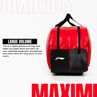 Li-Ning Maximus Lite Kit Bag (Red) (Size - M/50 L)