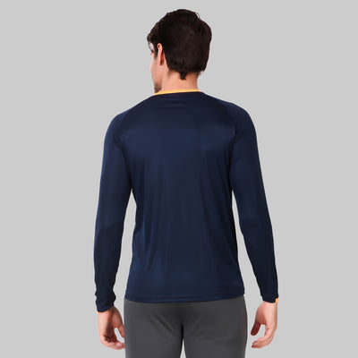 Solid Men Round Neck Dark Blue T-Shirt (Dark Blue)(Round Neck)