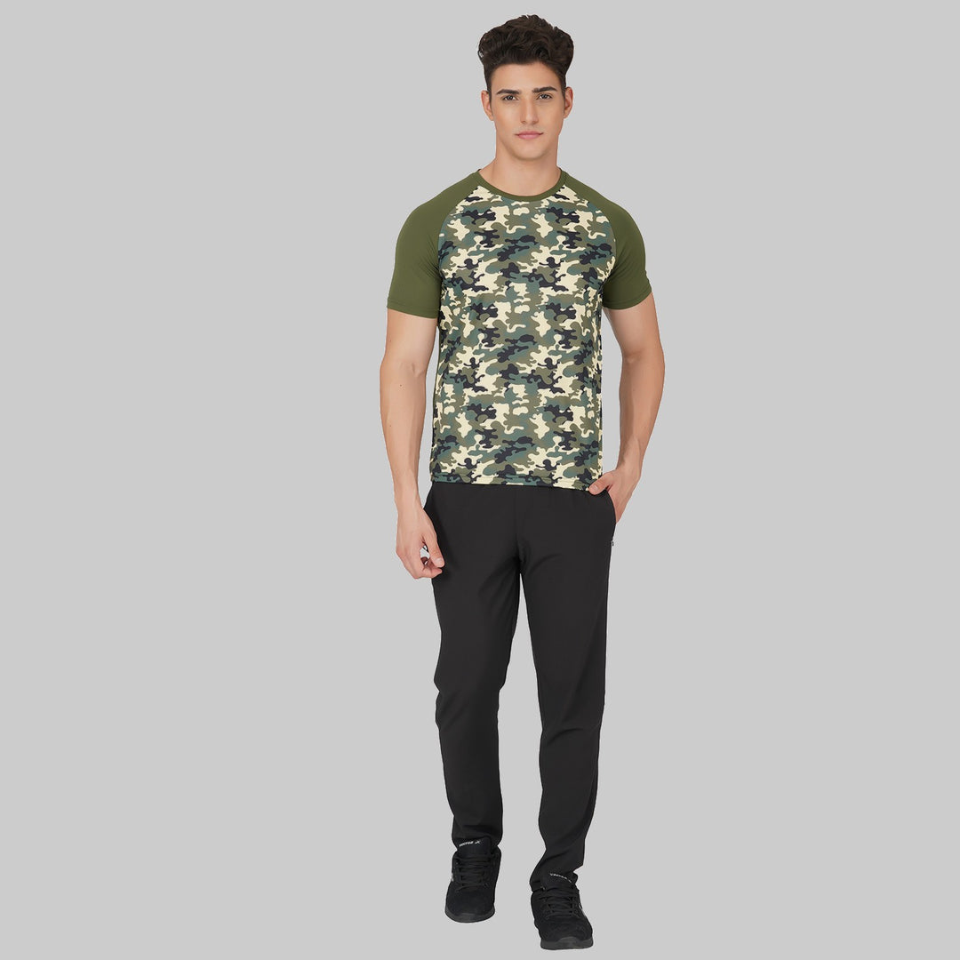 Printed Men Round Neck T-Shirt (camo)