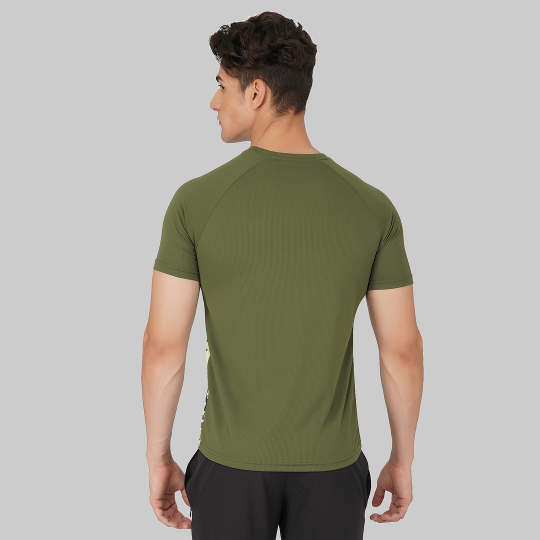 Printed Men Round Neck T-Shirt (camo)