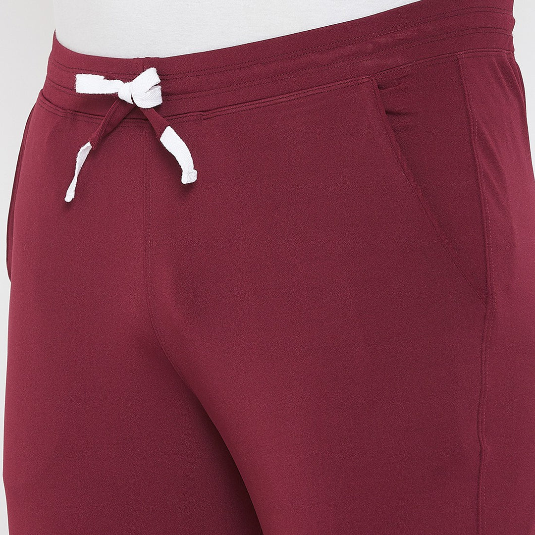 Men Solid Maroon Joggers (Pack of 1)