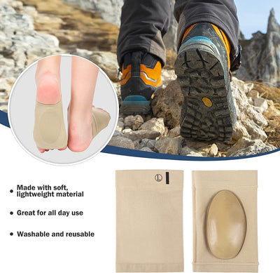 Compression Arch Support Sleeves with Gel Pads Inside for Flat Foot Pain Relief