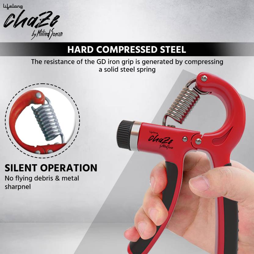 Chaze by Milind Soman Adjustable Hand Grip Strengthener|Hand Exerciser Hand Grip/Fitness Grip