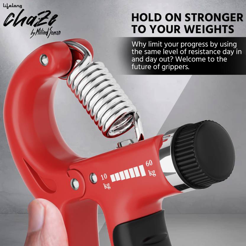 Chaze by Milind Soman Adjustable Hand Grip Strengthener|Hand Exerciser Hand Grip/Fitness Grip