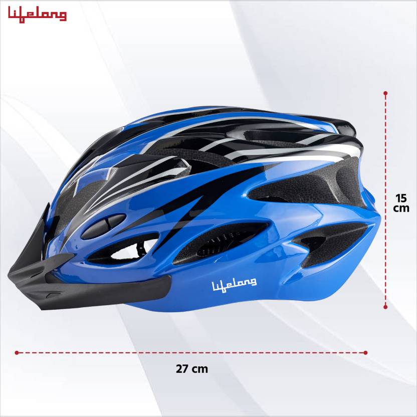 Adjustable Cycling Helmet with Detachable Visor|Adjustable Light Weight Mountain Bike Cycle Helmet with Padding for Kids and Adults|Racing Helmet for Men and Women (6 Months Warranty) | Blue