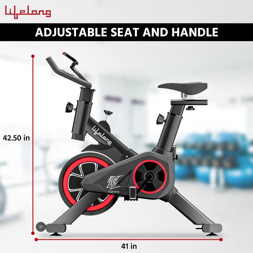 Fit Pro Spin Fitness Bike with 6Kg Flywheel, Adjustable Resistance and heart rate sensor (1 year warranty)