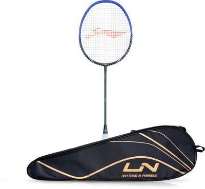 Li-Ning Wind Lite 800 Strung Badminton Racquet (Grey / Blue)